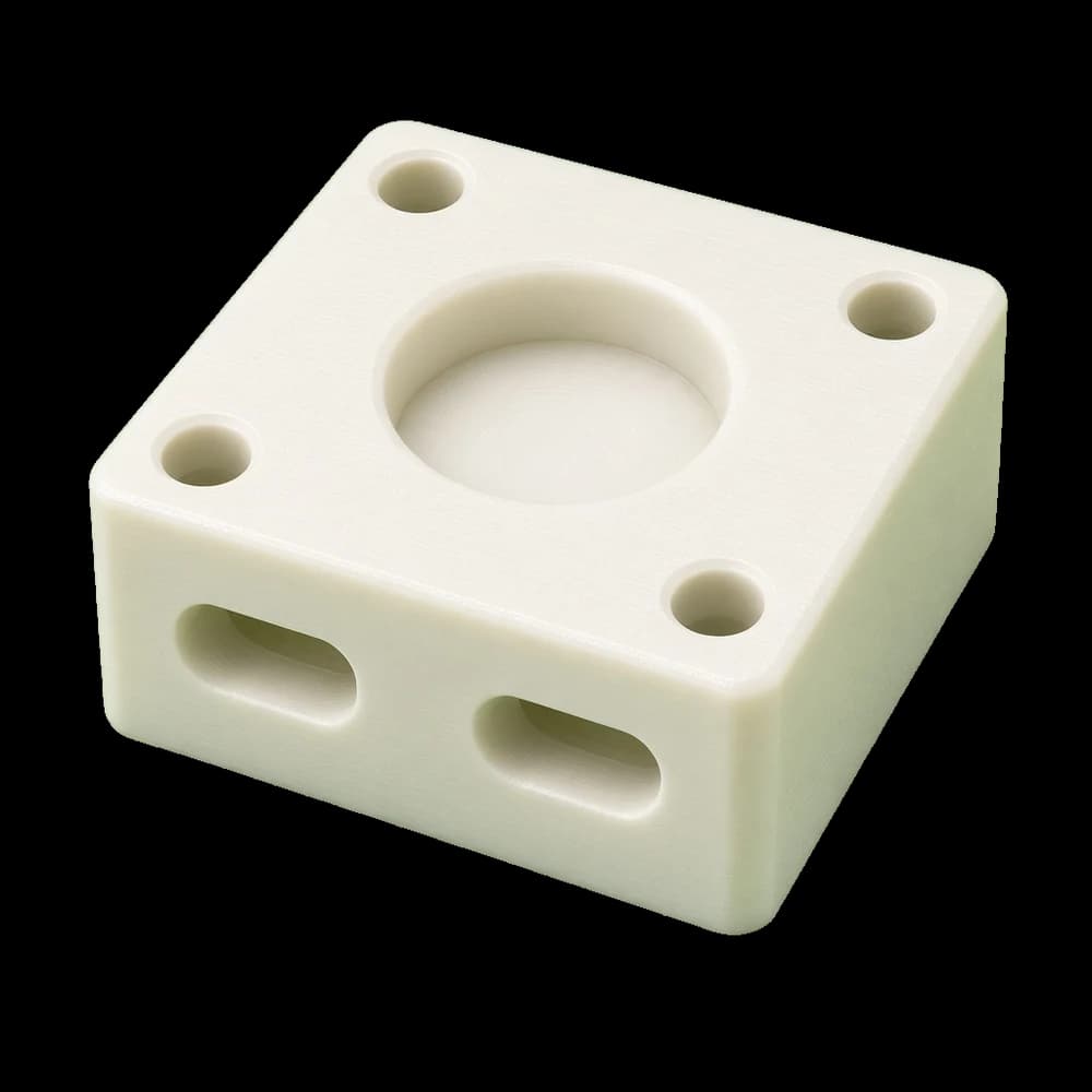 A machined nylon part